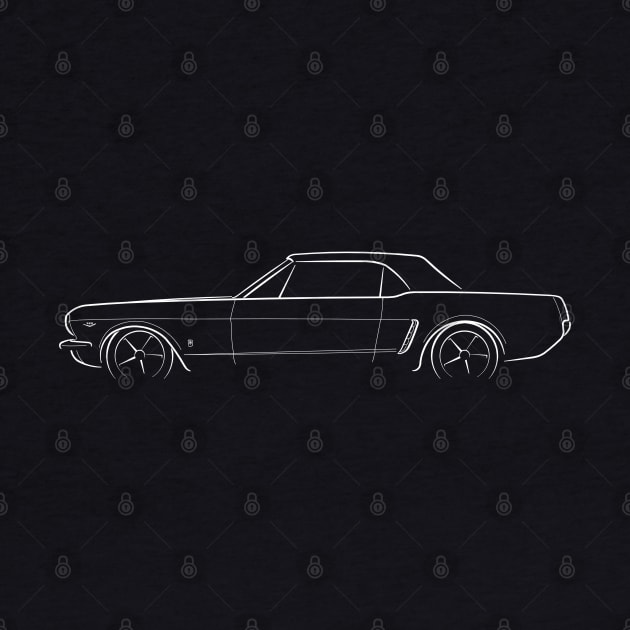 1965 Ford Mustang GT - profile stencil, white by mal_photography